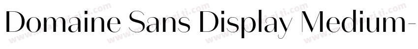 Domaine Sans Display Medium字体转换